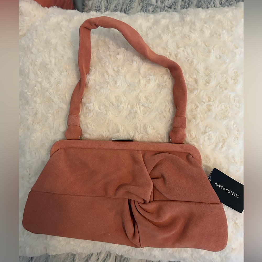 NWT Banana Republic suade pink purse